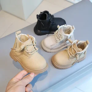 Autumn Winter Baby Children Shoes PU Leather Soft Sole Kids Boys Girls Boots