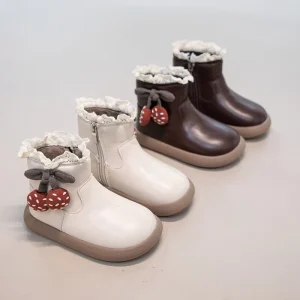 Autumn Winter Baby Kids Short Boots Super Warm Boys Girls Shoes Pu Leather Children Boots Fashion Toddler Boots Kids Snow Shoes