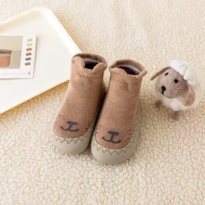 Autumn Winter Casual Shoes for Baby Toddler Men Women Thickened Soft Soles Non Slip Indoor Floor Shoes PVC Button for Infant