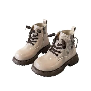 Autumn Winter Children Casual Ankle Boots Rhinestone Princess Shoes Windproof Waterproof Outdoor Boots for Kids