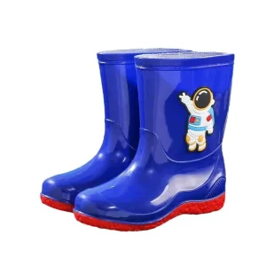 Autumn Winter Children’s Cotton Rain Boots 2 15 Years Old Student Waterproof Rubber Shoes Warmth Water Boots for Kids