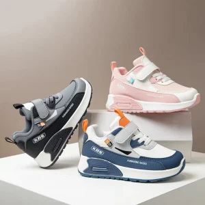 Autumn Winter Children’s Sneakers Boys Girls Casual Primary School Shoes Soft Bottom Slip-On Closure Lighted EVA Insole
