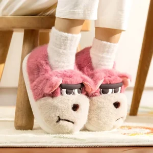 Autumn Winter High Quality Cotton Indoor Slippers for Boys and Girls Cute Cartoon Anti-Slip Design for Parents and Kids