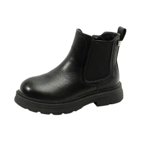 Autumn Winter Kids Ankle Boots Non Slip Soft Leather for Boys Girls Zip Toddler Short Snow Boots Fashionable for Outdoor Use
