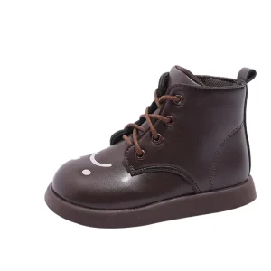 Autumn Winter Kids Outdoor Casual Boots Factory Ankle Height Leather Shoes for Girls