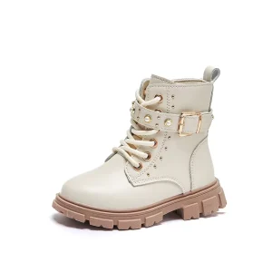 Autumn Winter Leather Children Shoes Boys Girls Boots Fashion Soft Baby Short Boots Comfortable Anti Slip Kids Boots