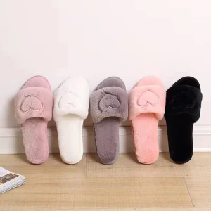 Autumn Winter Love Fur Plush Anti Slip Light Weight Comfort for Home Use Fashionable Adults