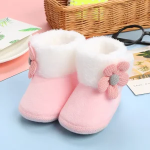 Autumn Winter New Baby Casual Shoes Soft Velvet Cotton Non-Slip Toddler Shoes Thickened 0-1 Years Old 172
