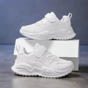 Autumn Winter New Models White Waterproof Running Casual Shoes for Boys and Girls Children’s Campus Sneakers