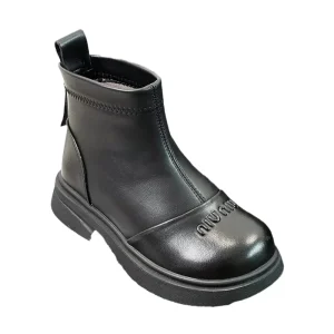 Autumn/Winter Princess Boots for Kids Boys and Girls Soft Sole Rubber Leather with Toe Zipper Toddler Fashion for Summer