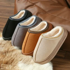 Autumn Winter Warm Fuzzy Wool Cloud Slides Custom House Indoor Fur Shoes EVA Outsole Anti Slip Recyclable Comfortable New Design