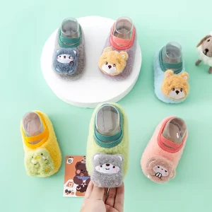 Autumn and Winter Baby Prewalker Crib Shoes Indoor Keep Warm Soft Sole Crochet Knitted Toddlers Shoes Girl Boy Baby Sock