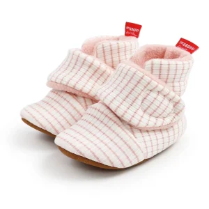 Autumn and Winter Stripes Baby Toddler Warm Shoes Cotton Padded Boots A37