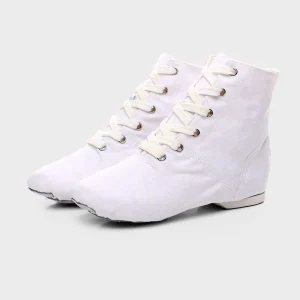 BW04 Customizable High Top Canvas Soft Sole Jazz Dance Footwear Kids Adult Female Ballet Yoga Stage Practice Shoes