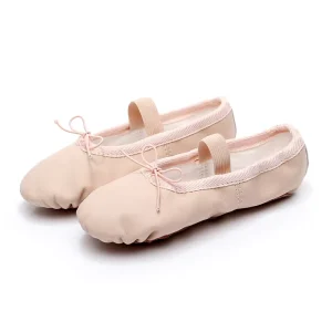 BW23 PU Soft Sole Cat Paw Ballet Shoes Full Sole Dance Training Slippers For Kids Adults Classical National Dance Performance