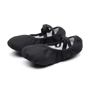 BW50 Canvas Slip-on Ballet Shoes Kids Training Cat Paw Shoes Split Sole Dance Shoes Adult Yoga Gymnastics Shoes