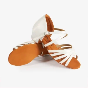 BW6001 Girls Satin Latin Dance Shoes Soft Split Sole Training Sneakers Kids Dance Shoes For Competition Performance