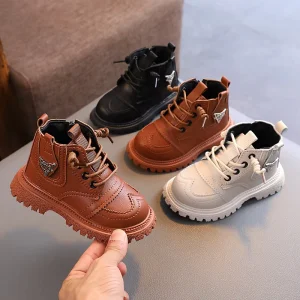 Baby Boots Children’s Shoes Boys Martin Boots Autumn New Kids Shoes Casual Boot Soft Sole Breathability