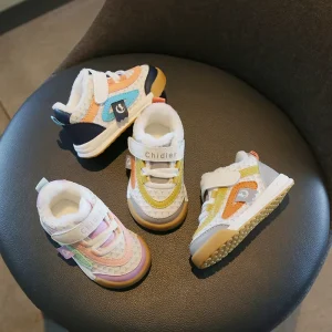 Baby Boy & Girls Casual Shoes Outdoor Sports Arch Support Hook & Loop Closure Anti Slip for Toddlers Children