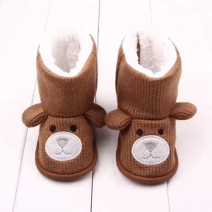 Baby Boys Girls Kids Winter House Indoor Shoes Warm Fleece Shoes