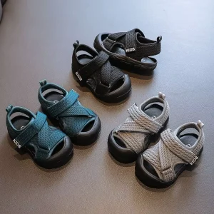 Baby Boys’ Sandals Summer New Toddlers Walking Shoes Soft Sole Anti Slip Girls’ Shoes Infant Mesh Cool Shoes Children’s Sandals