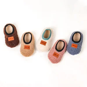 Baby Cartoon Toddler Walking Learning Rubber Sole Non slip Children’s Floor Socks Shoes