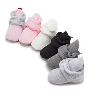 Baby Cribs Shoe Infant Girl Sock Shoes Warm Booties Solid Cotton Non slip Soft sole Toddler First Walkers Newborn