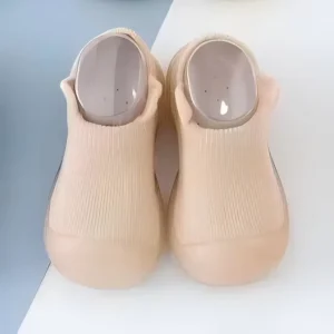 Baby First Walker Shoes Spring Autumn Breathable Knit Cotton Non Slip Soft Sole Lightweight Walking Shoes for Toddlers Infants