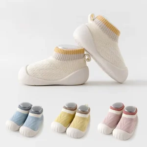 Baby First Walkers Toddler Sock Shoes Soft Soled Elastic Knitted Children’s Shoes Baby Boy Girl Non slip Soft Rubber Sole Shoes