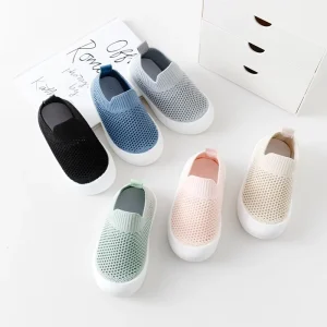 Baby First Walking Shoes Kids Trainers Toddler Infant Boys Girls Non Slip Canvas Mesh Breathable Sneakers Outdoor M3781