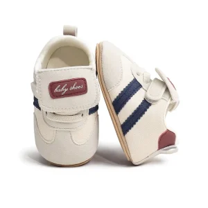 Baby First Walking Shoes Spring Autumn Retro Warm Anti slip Rubber soled Hook & Loop Closure Unisex Toddler Shoes