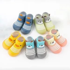 Baby First Walking Shoes Toddler Boy Girl Sock Shoes Non-Skid Floor Slippers Animal Pattern M3657