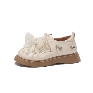 Baby Girl Mary Jane Shoes Spring Patent Leather Princess Flats with Bow Toddler Soft Sole Non Slip Dress Shoes for Infant