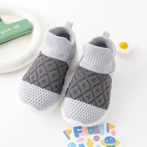 Baby Infant Walking Footwear Flexible Fabric Shock Absorbing Insole Daily Wear Gender Neutral Style Baby Casual Shoes