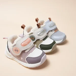 Baby Infant Winter Warm Casual Shoes Lovely Design Kids Cotton Sports Shoes Thick Cotton Windproof Children’s Warm Sneaker Shoes