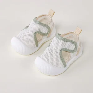 Baby Pink White Mesh Sandals Adjustable Strap Non Slip Soft Sole Infant Summer Walking Shoes Custom