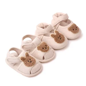 Baby Sandal Girl Summer Kids Shoes Cotton Bear Sandals First Walkers Newborn Shoes Casual Soft Sole Sandals Toddler Rabbit Shoes