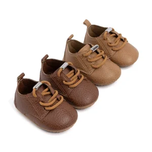 Baby Shoes Retro Leather Boy Girl Shoes Multicolor Toddler Rubber Sole Anti Slip First Walkers Infant Newborn Shoes