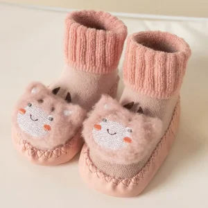 Baby Shoes Sock Soft Non-slip Kids Floor Cotton Comfortable Socks Print Sole Baby Prewalker Walking Shoes