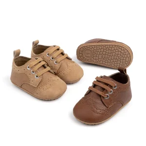 Baby Shoes With Lace up Design Soft Leather for Infants Toddler First Walker Shoes Baby Casual Shoes