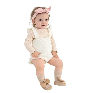 Baby Shoes and Socks Floor Shoes Pre-step Shoes Toddler Shoes Baby Mid-tube Bow Anti-Slip Knitted