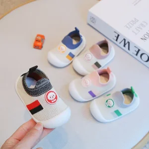 Baby Walking Shoes Non Slip Soft Sole Breathable Mesh Sock Sneakers Slip On Toddler Shoes for Spring & Autumn 1 3 Years Old