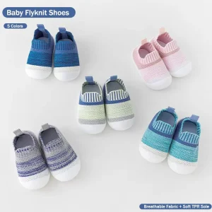 Baby Slip On Sneakers Breathable Soft Sole Prewalker Shoes Girl’s Boy’s Shoes Spring Summer Toddler Baby Casual Shoes