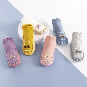 Baby Socks Shoes Antiskid Cute Women Tube Soft soled Cotton Girl Baby Shoes and Socks Cartoon Baby Toddler Shoes