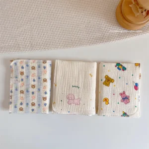 Baby Square Towel Pure Cotton Gauze Saliva Towel Newborn Handkerchief Absorbent Bath Face Towel for Infants Toddlers (1 3 Years)