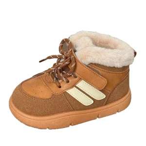 Baby Thickened Warm Casual High top Cotton TPR Outsole Shoes Winter New Style Children’s Velcro Non slip Boots Boys’ Girls’