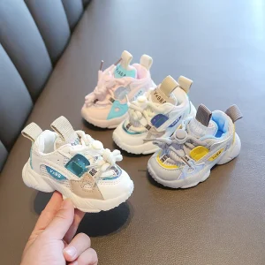 Lace up Kids Sneakers Running Tennis Shoes Lightweight Breathable Sport AthleticWalking Shoes for Boys Girls