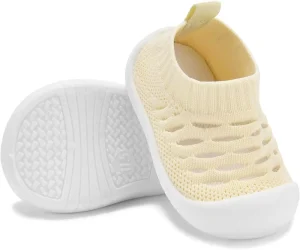Baby Toddler First Walking Non Skid Shoes Infant Boys Girls Soft Sole Breathable Knitted Mesh Socks Shoes Slip on Slippers