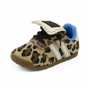 Baby Toddler Kid Red Black Green Leopard Lightweight Tennis Fabric Sneaker Children’s Trainers Boys Girls Outdoor Walking Shoes