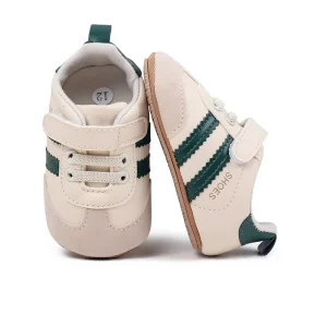 Baby Toddler Shoes Trendy Sneakers for Closure Soft Rubber Bottom Non Slip 0 1 Years Old Unisex PU Upper Leisure Style